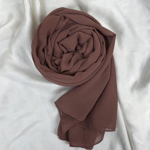 Georgette Chiffon Hijab-Plum