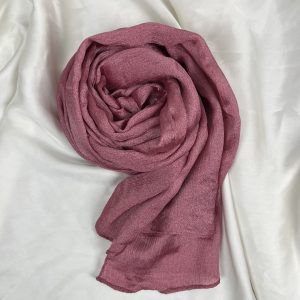 Crinkle Silk Hijab-Pink