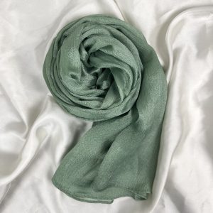 Crinkle Silk Hijab-Sea Green