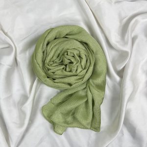 Crinkle Silk Hijab-Pistachio